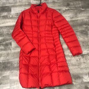 The North Face down jacket.